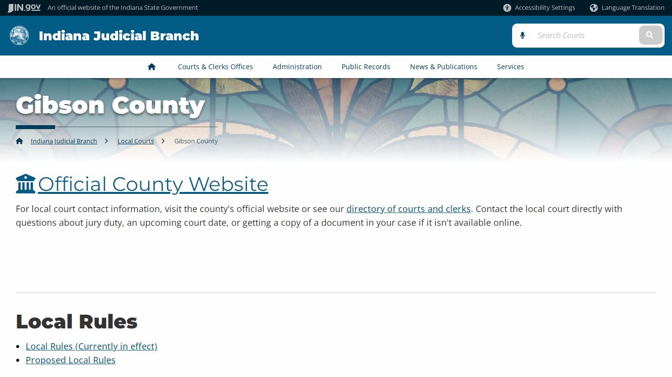 Gibson County - Indiana Judicial Branch