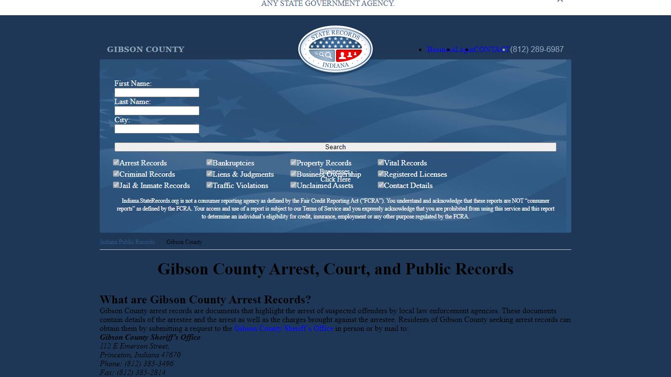 Gibson County Arrest, Court, and Public Records